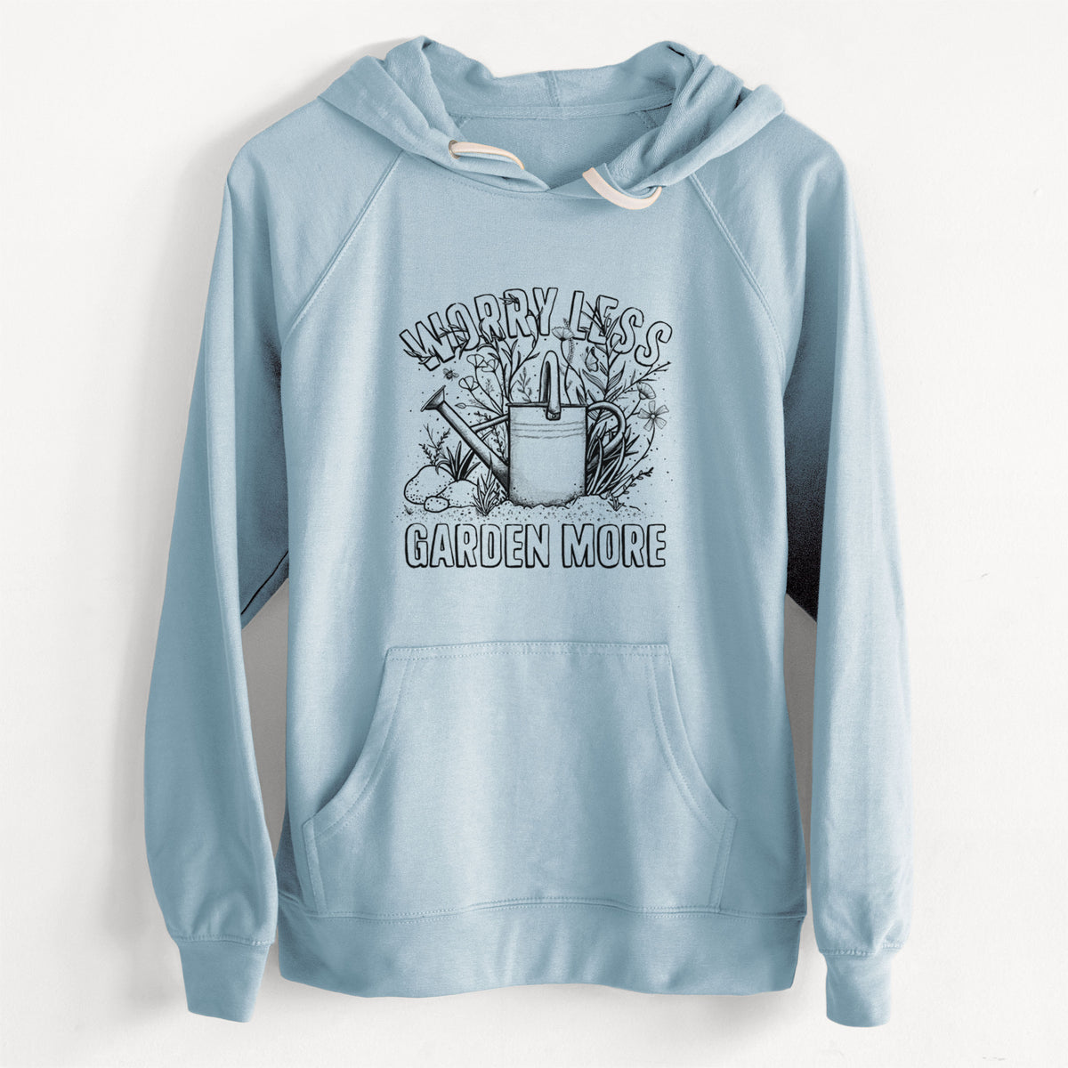 CLEARANCE - Worry Less — Garden More  - Unisex Slim Fit Loopback Terry Hoodie