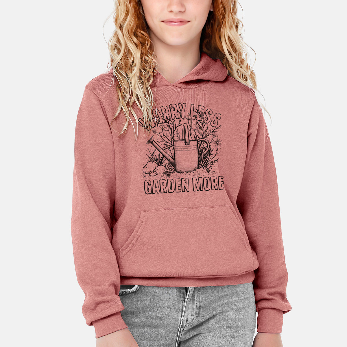 Worry Less — Garden More - Youth Hoodie Sweatshirt