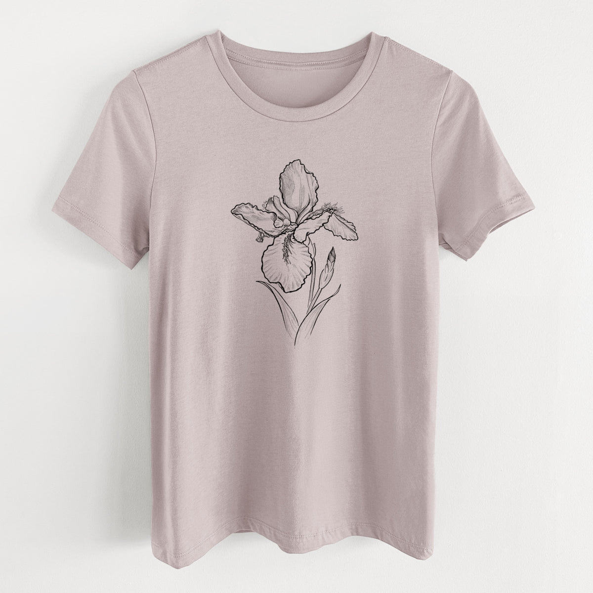 Wall Iris - Iris tectorum - Women&#39;s Lightweight Relaxed Fit 100% Cotton Crewneck