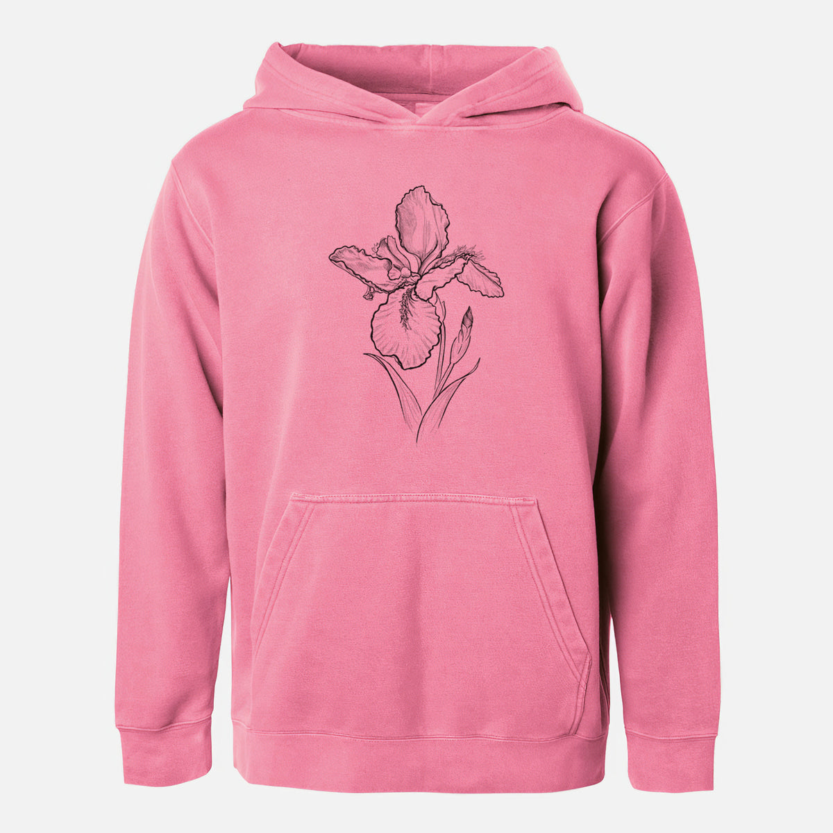 Wall Iris - Iris tectorum - Youth Pigment Dyed Hoodie