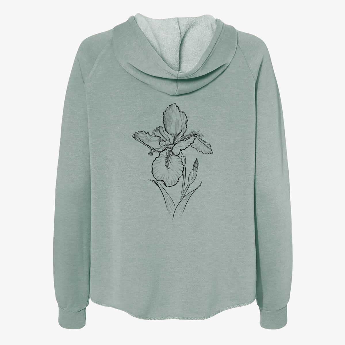 Wall Iris - Iris tectorum - Women&#39;s Cali Wave Zip-Up Sweatshirt