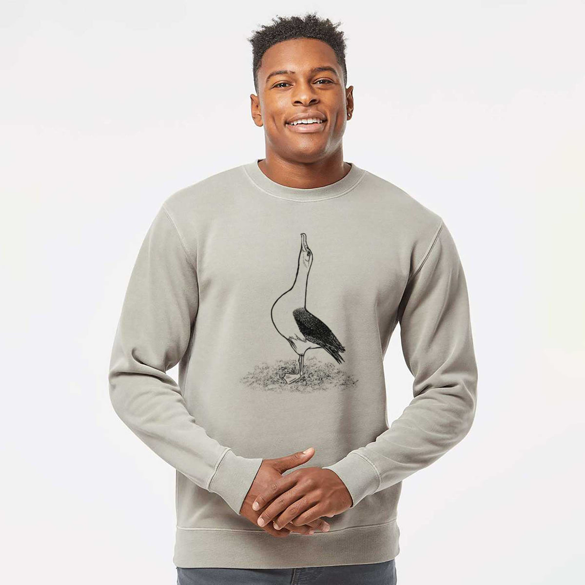 Diomedea exulans - Wandering Albatross - Unisex Pigment Dyed Crew Sweatshirt