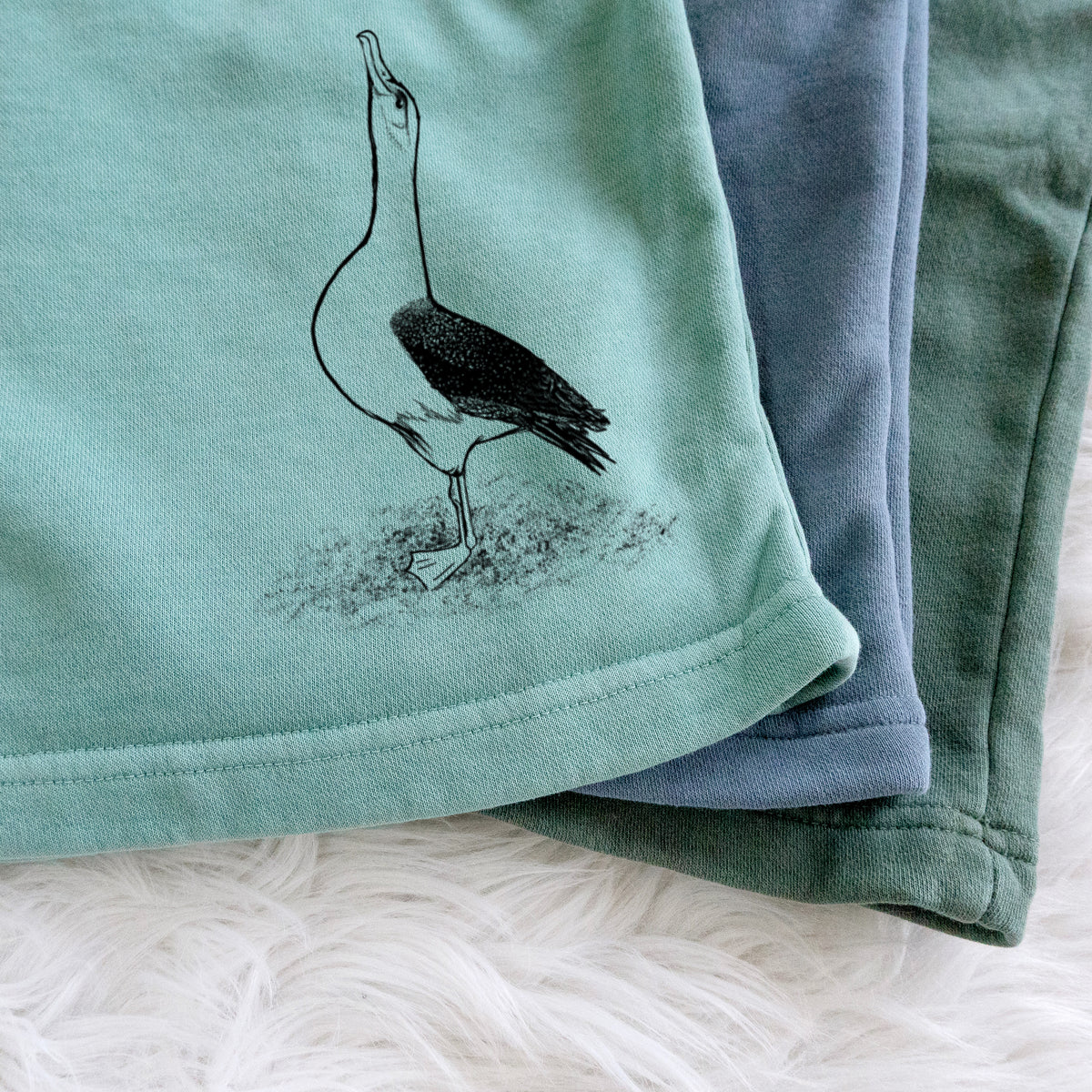 Diomedea exulans - Wandering Albatross - Unisex Pigment Dyed Shorts