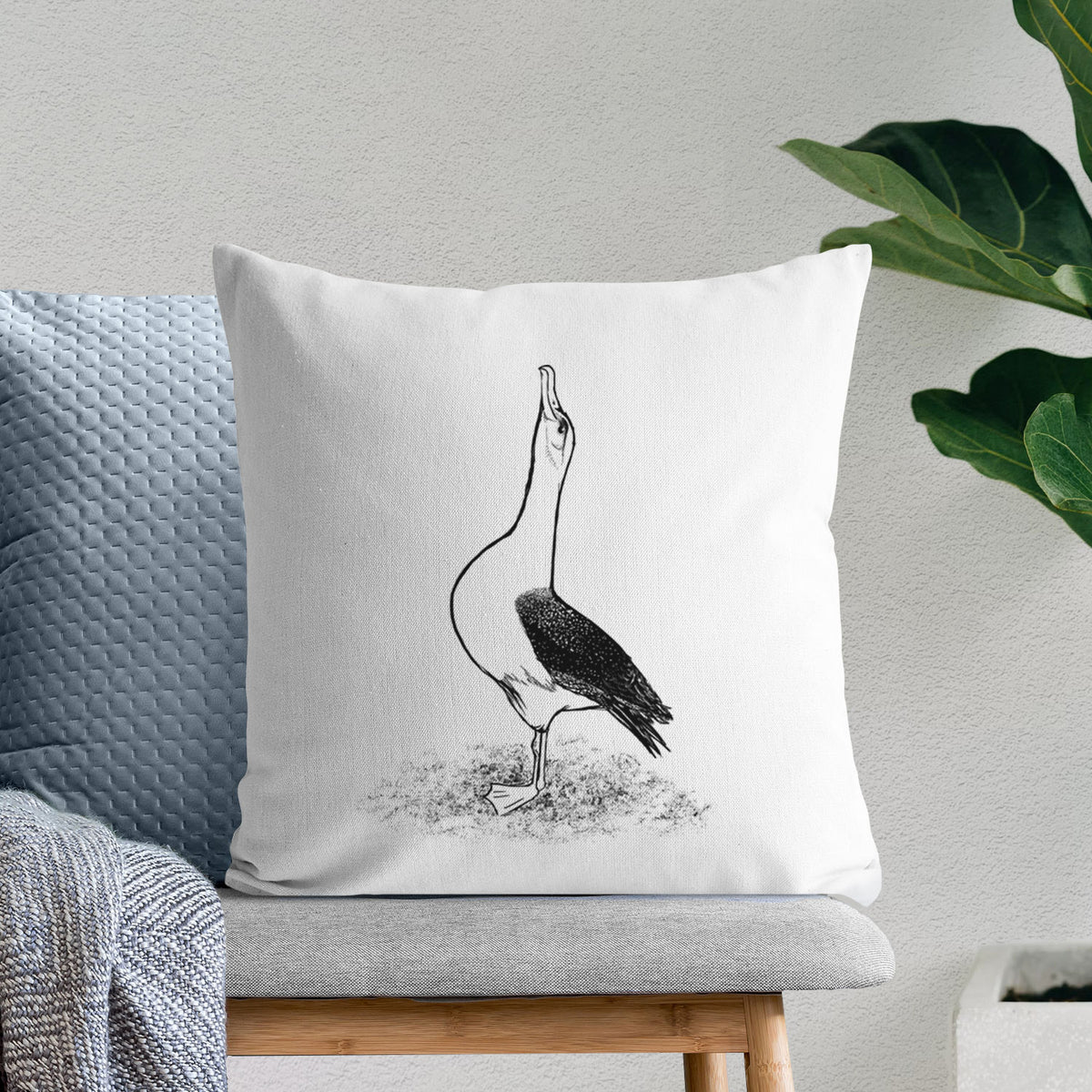 Diomedea exulans - Wandering Albatross - Throw Pillow Cover