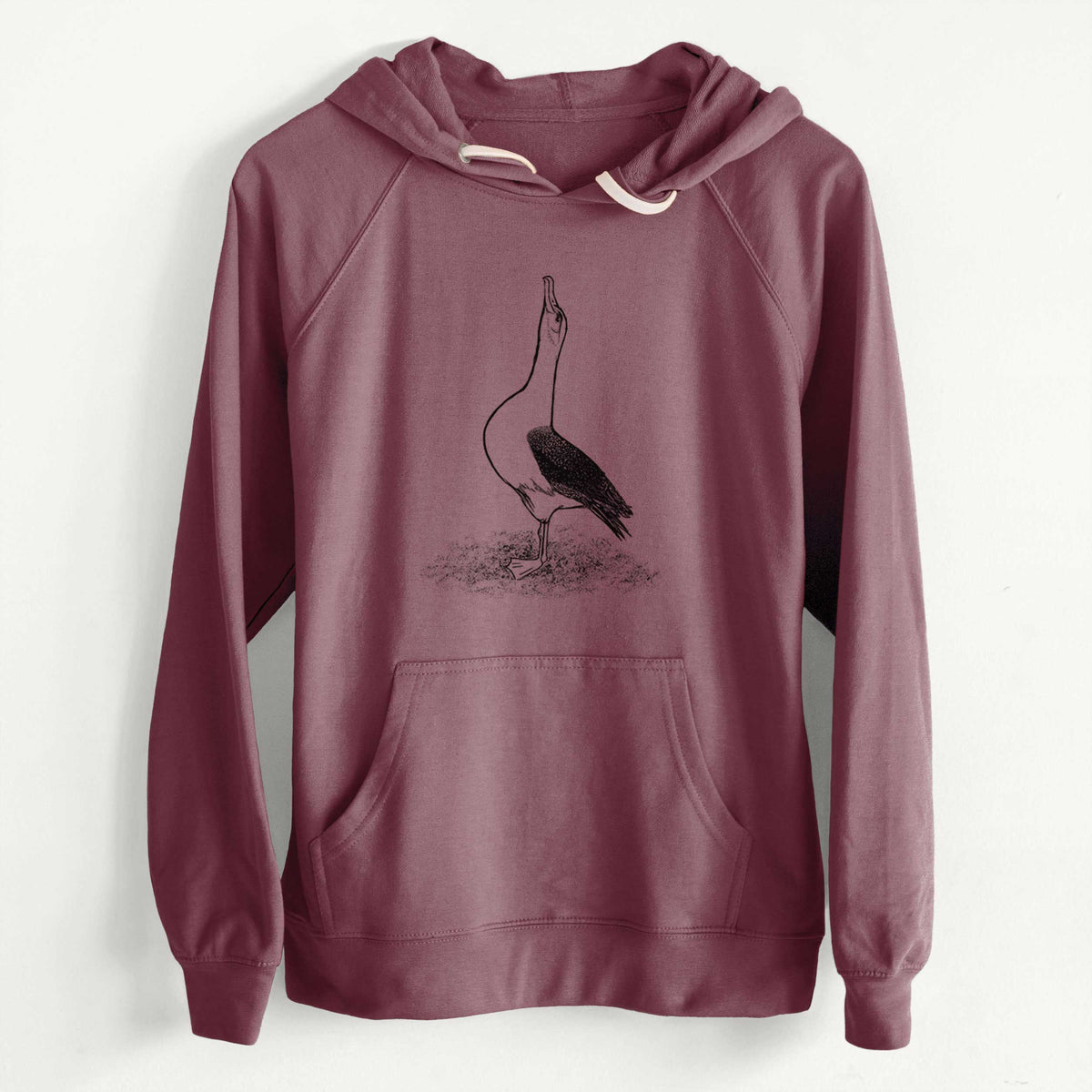 CLEARANCE - Diomedea exulans - Wandering Albatross  - Unisex Slim Fit Loopback Terry Hoodie