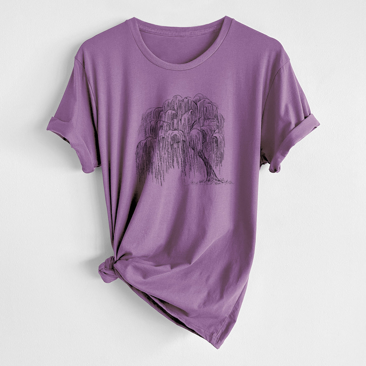 Weeping Willow - Salix babylonica - Unisex Crewneck - Made in USA - 100% Organic Cotton