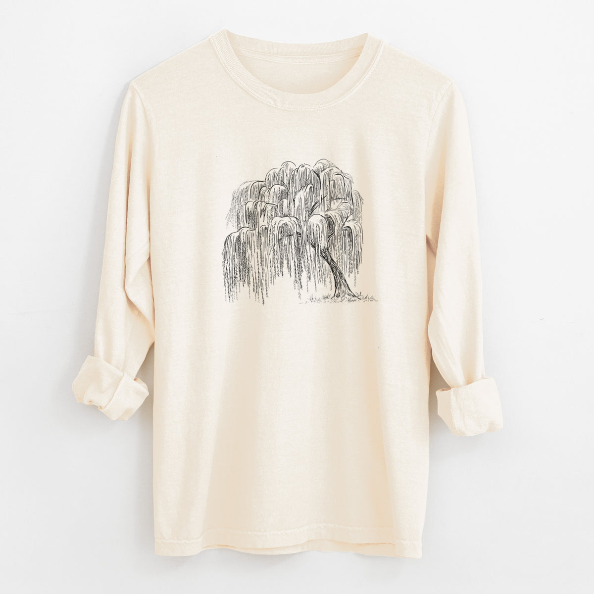 Weeping Willow - Salix babylonica - Unisex Comfort Colors 100% Cotton Long Sleeve
