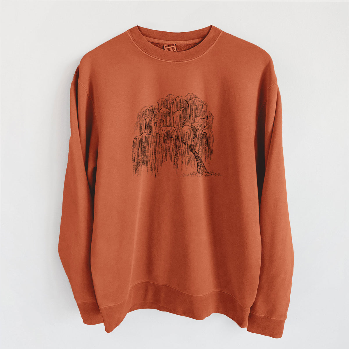 Weeping Willow - Salix babylonica - Unisex Pigment Dyed Crew Sweatshirt