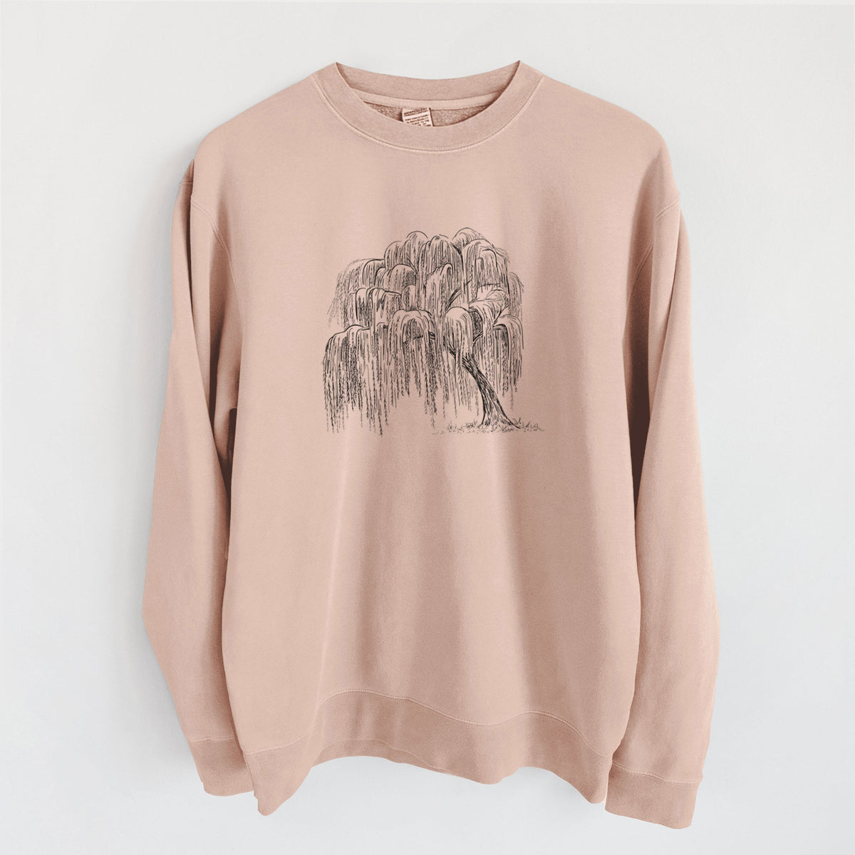 Weeping Willow - Salix babylonica - Unisex Pigment Dyed Crew Sweatshirt