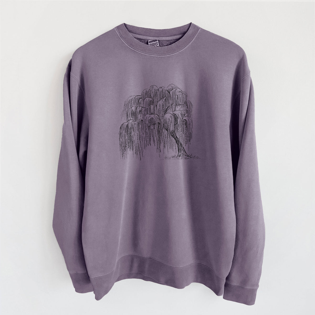 Weeping Willow - Salix babylonica - Unisex Pigment Dyed Crew Sweatshirt