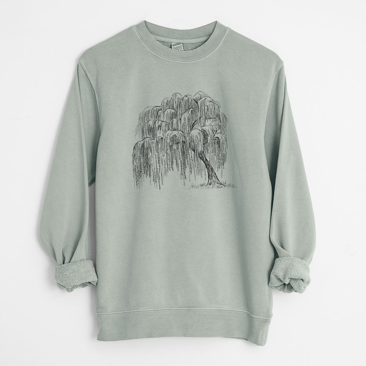 Weeping Willow - Salix babylonica - Unisex Pigment Dyed Crew Sweatshirt
