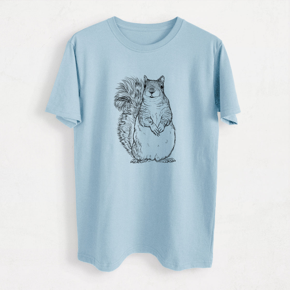 Western Grey Squirrel - Sciurus griseus - Heavyweight Men&#39;s 100% Organic Cotton Tee