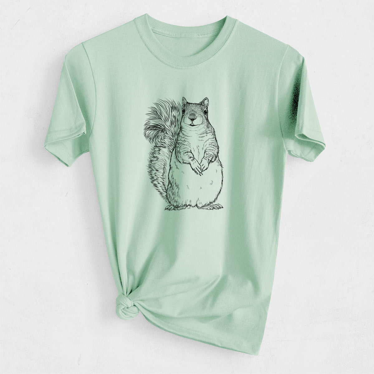 Western Grey Squirrel - Sciurus griseus - Heavyweight Men&#39;s 100% Organic Cotton Tee