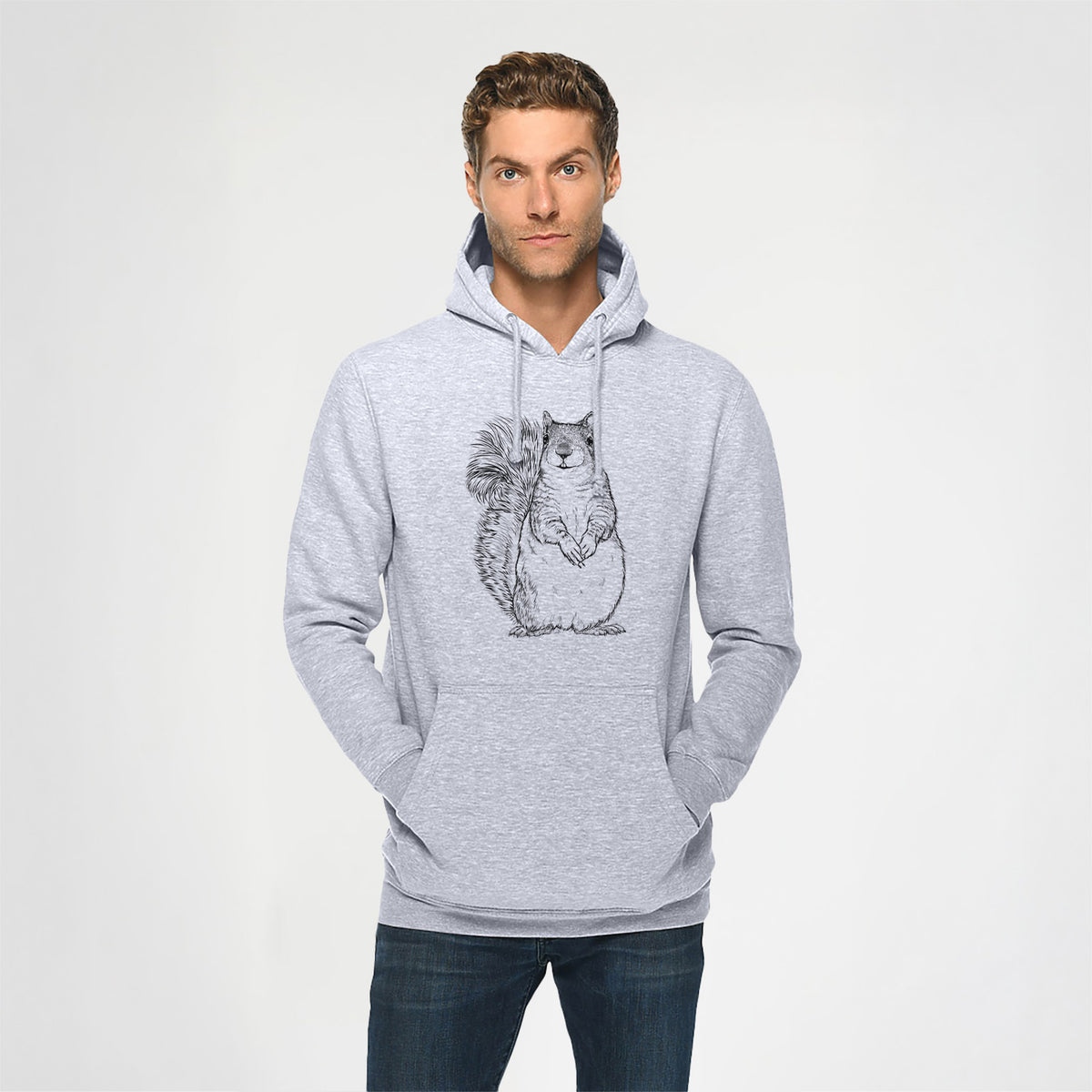 Western Grey Squirrel - Sciurus griseus - Heavyweight Fleece Hoodie
