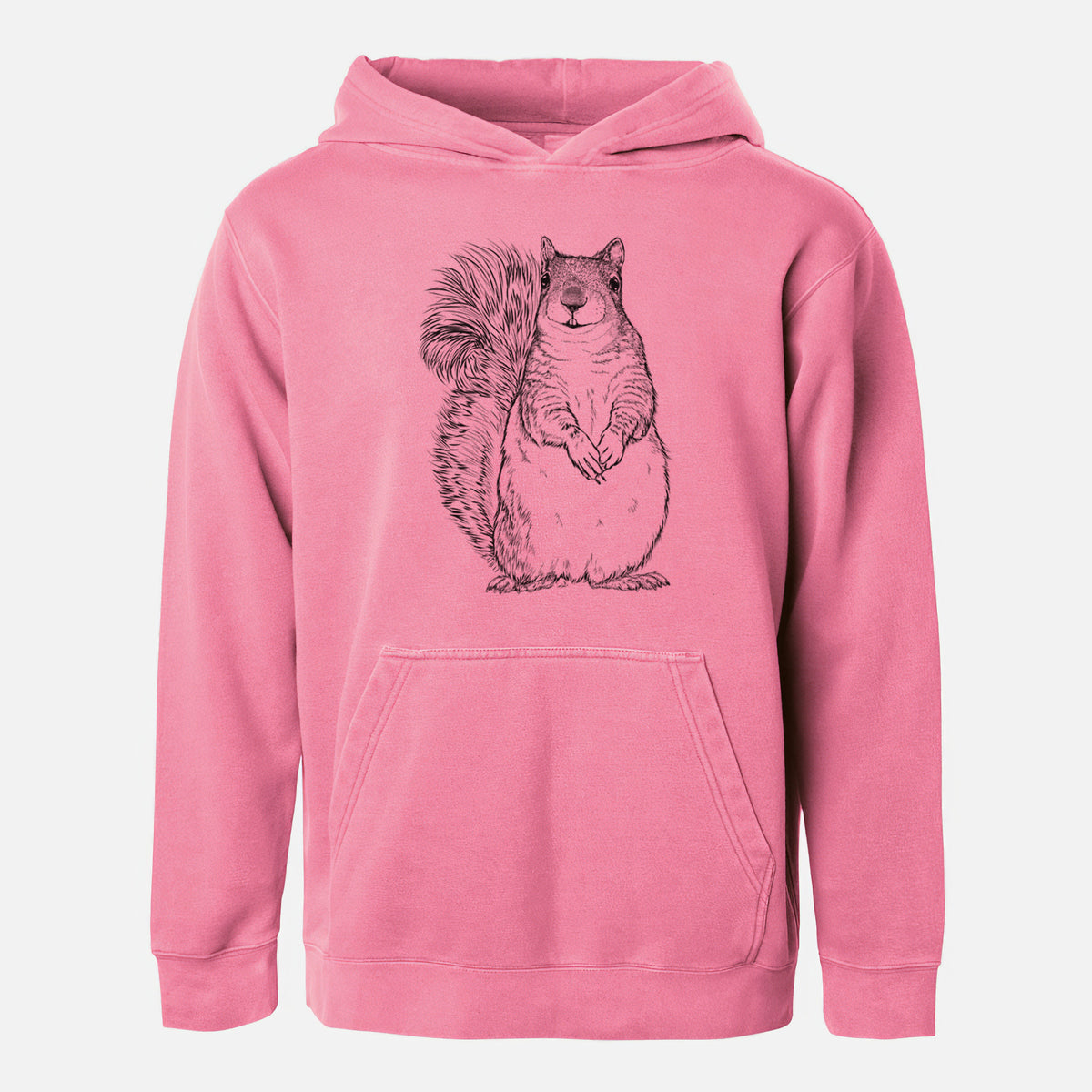 Western Grey Squirrel - Sciurus griseus - Youth Pigment Dyed Hoodie