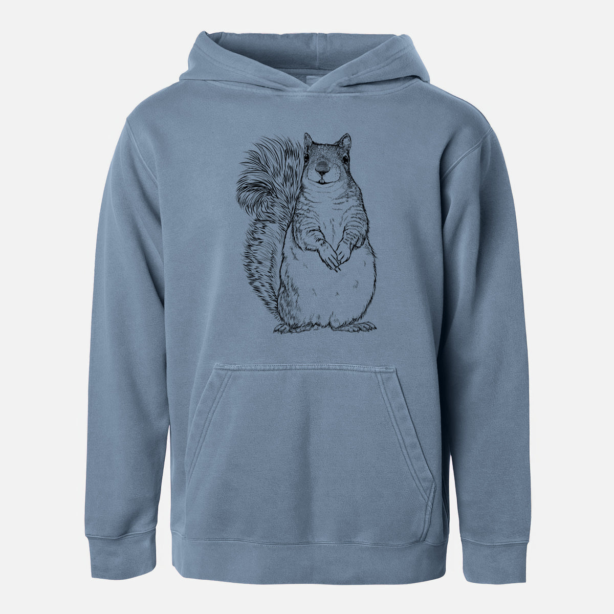 Western Grey Squirrel - Sciurus griseus - Youth Pigment Dyed Hoodie
