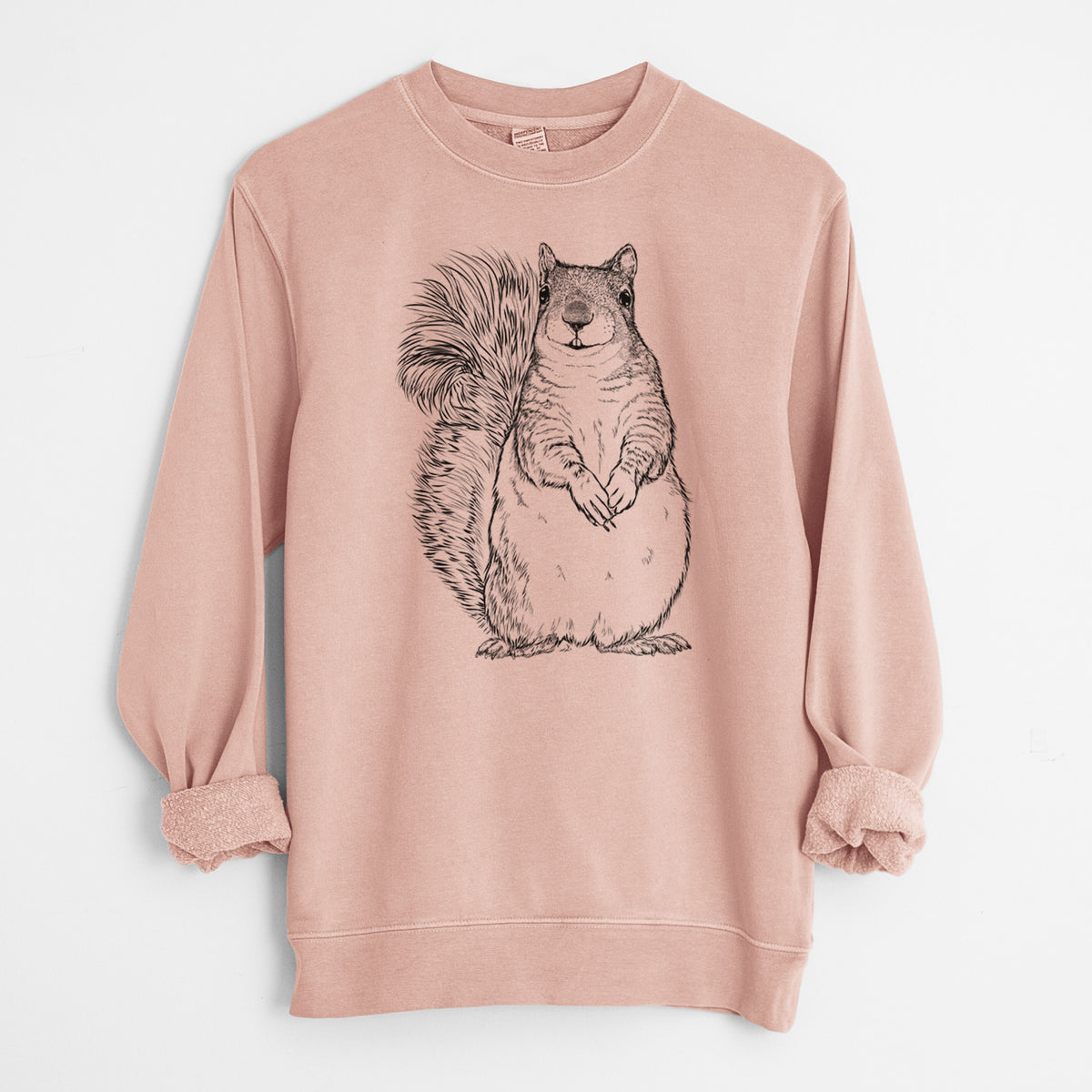 Western Grey Squirrel - Sciurus griseus - Unisex Pigment Dyed Crew Sweatshirt