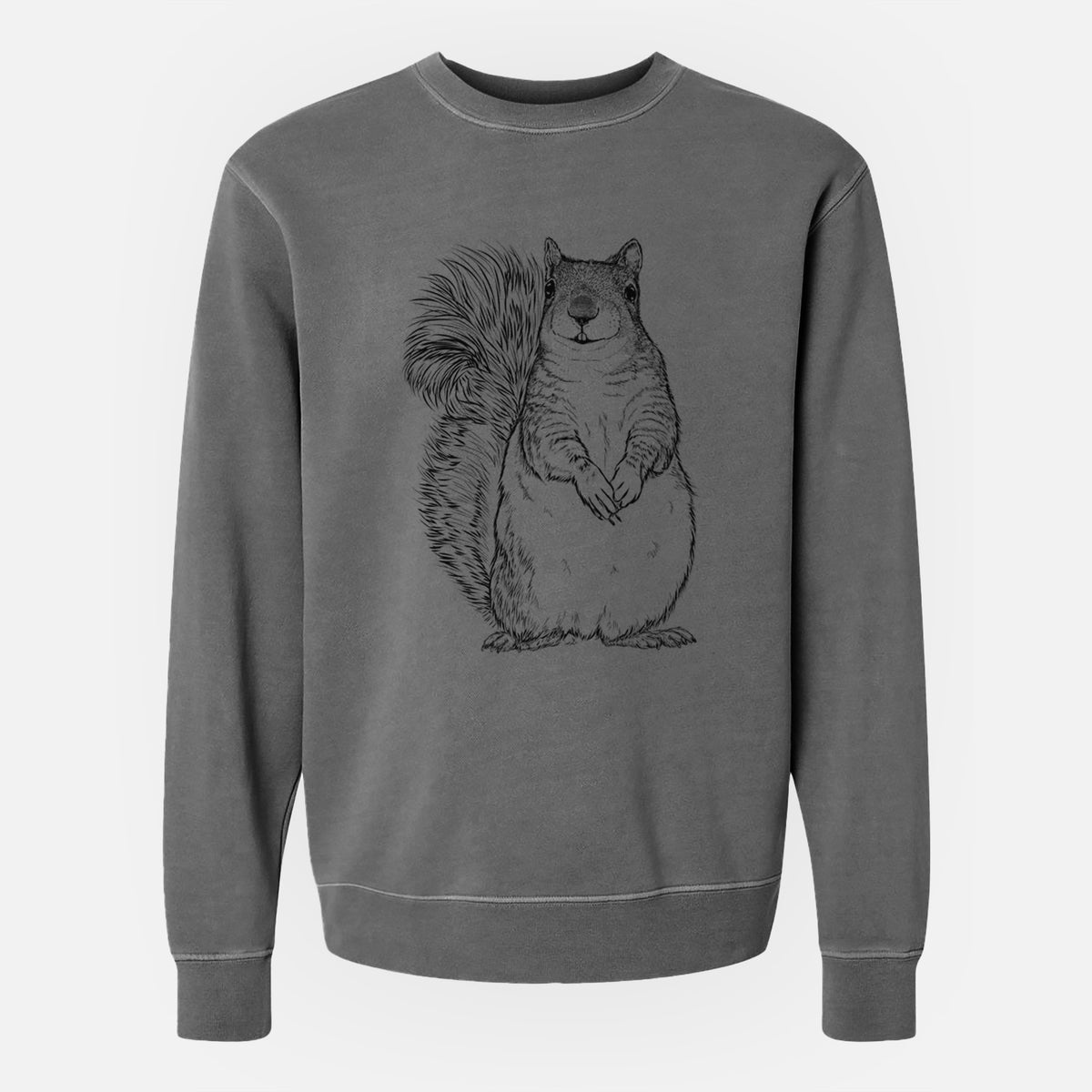 Western Grey Squirrel - Sciurus griseus - Unisex Pigment Dyed Crew Sweatshirt