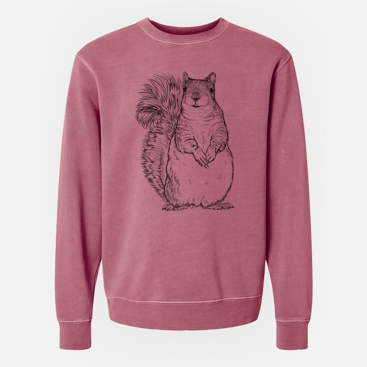 Western Grey Squirrel - Sciurus griseus - Unisex Pigment Dyed Crew Sweatshirt