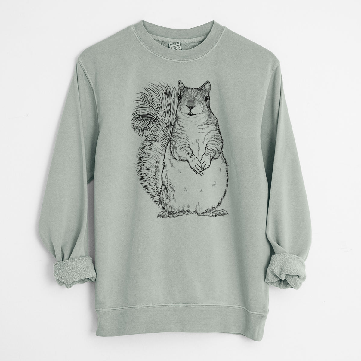 Western Grey Squirrel - Sciurus griseus - Unisex Pigment Dyed Crew Sweatshirt