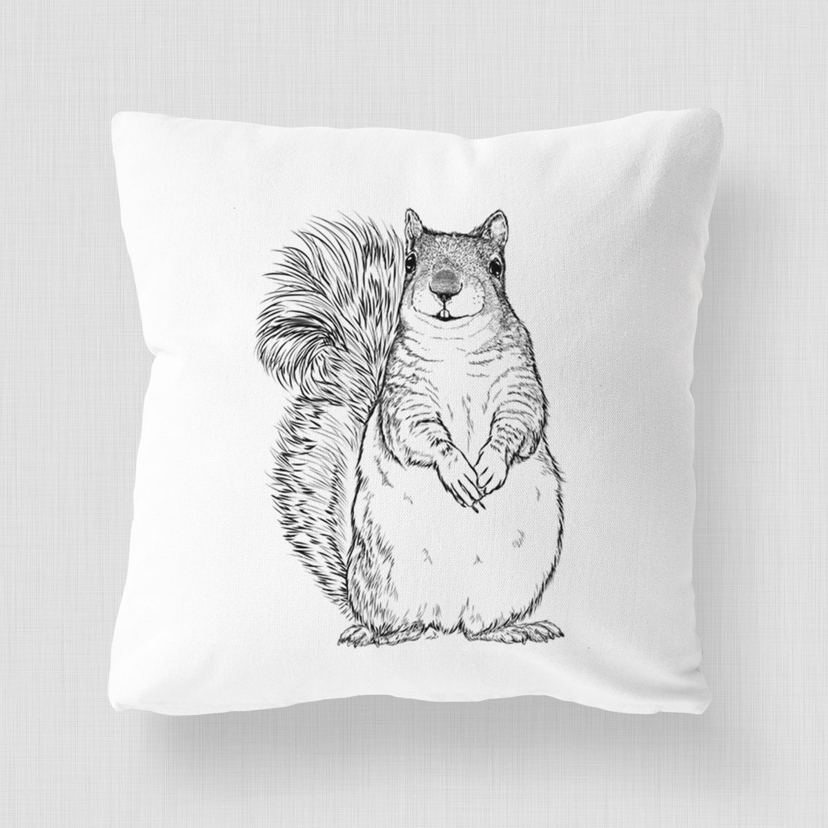Western Grey Squirrel - Sciurus griseus - Throw Pillow Cover