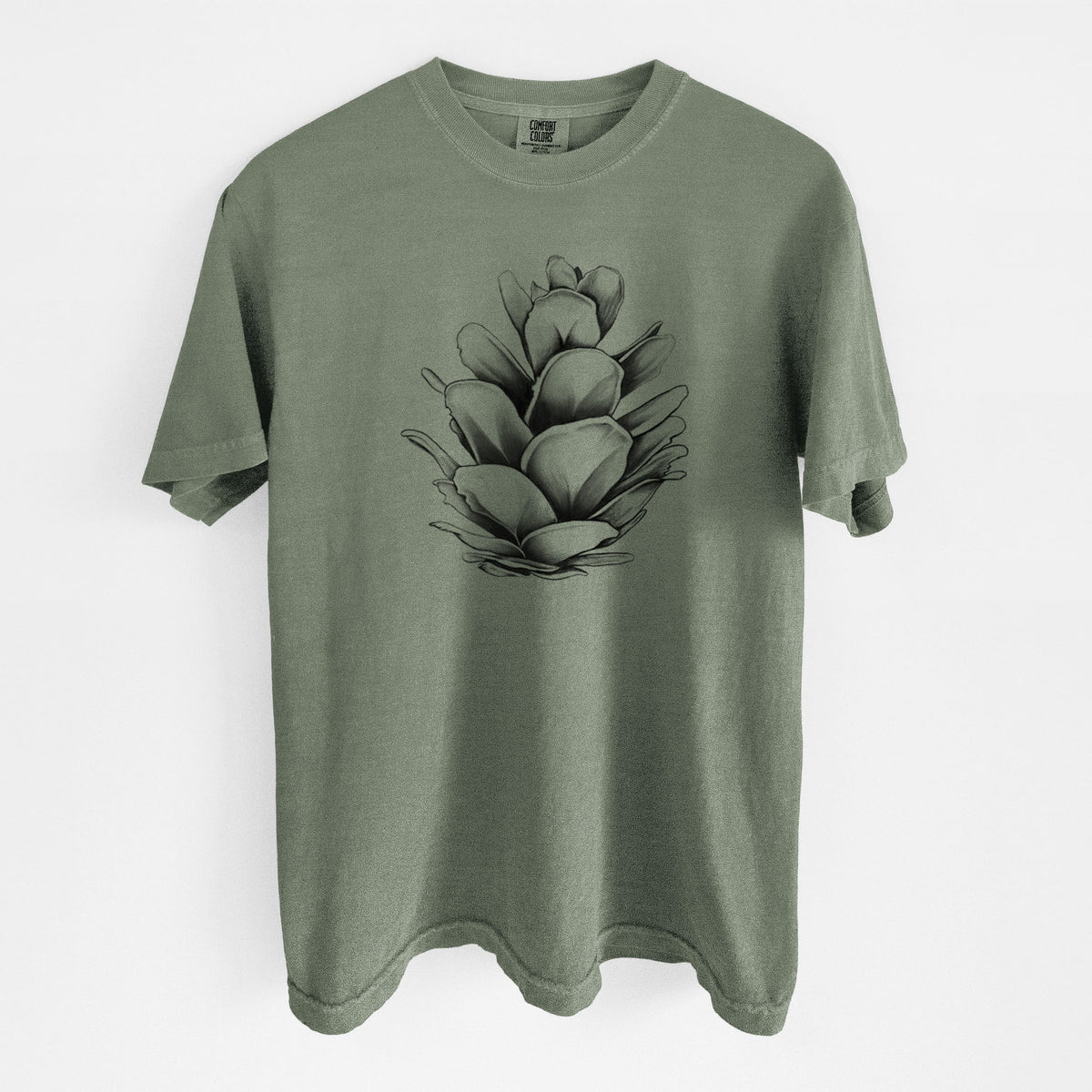 Tsuga heterophylla - Western Hemlock Pine Cone - Unisex Comfort Colors Garment-Dyed Heavyweight T-shirt