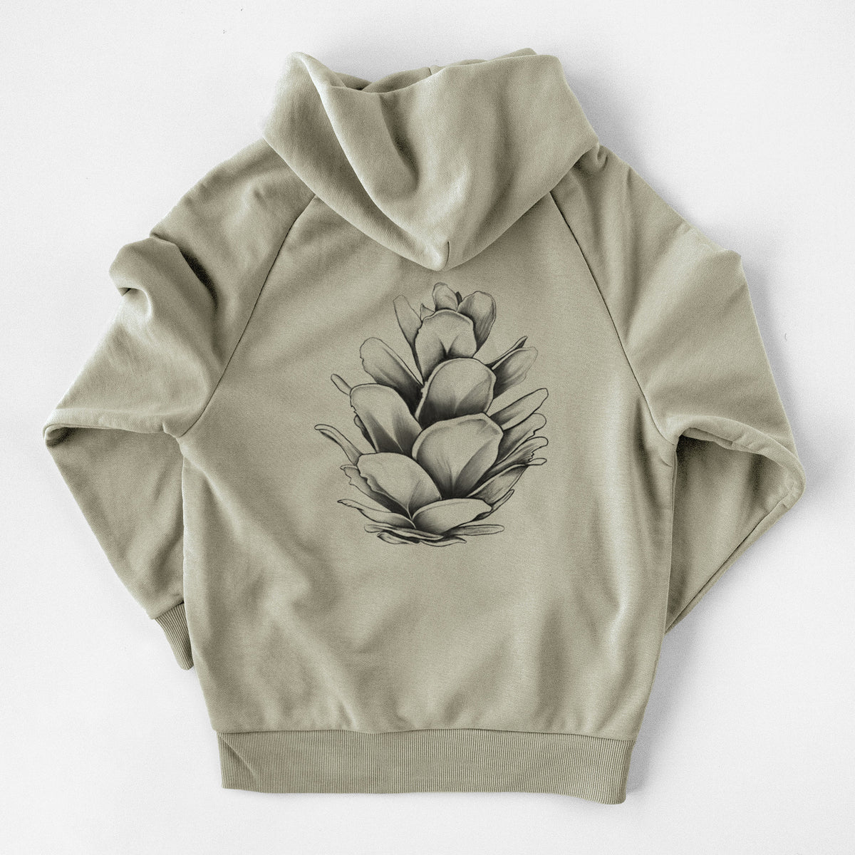 Tsuga heterophylla - Western Hemlock Pine Cone - UltraLuxe Heavyweight French Terry Hoodie