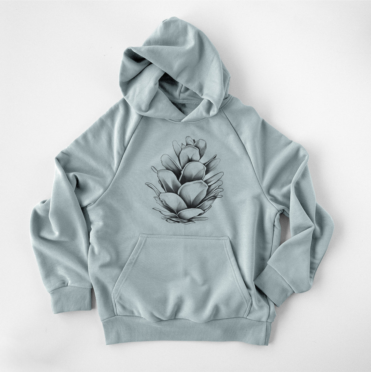 Tsuga heterophylla - Western Hemlock Pine Cone - UltraLuxe Heavyweight French Terry Hoodie