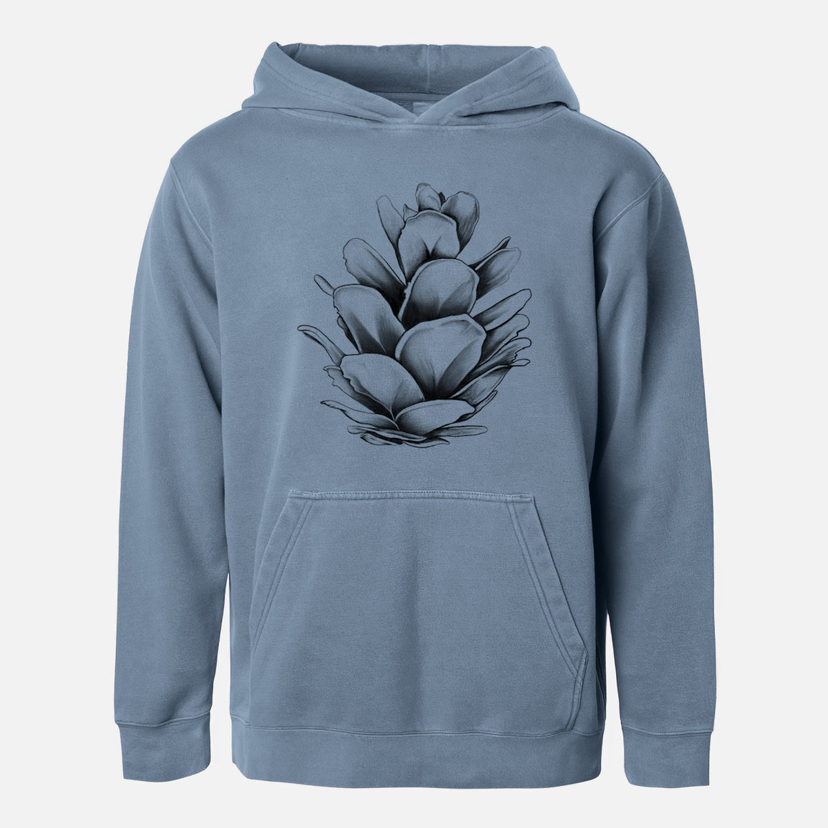 Tsuga heterophylla - Western Hemlock Pine Cone - Youth Pigment Dyed Hoodie