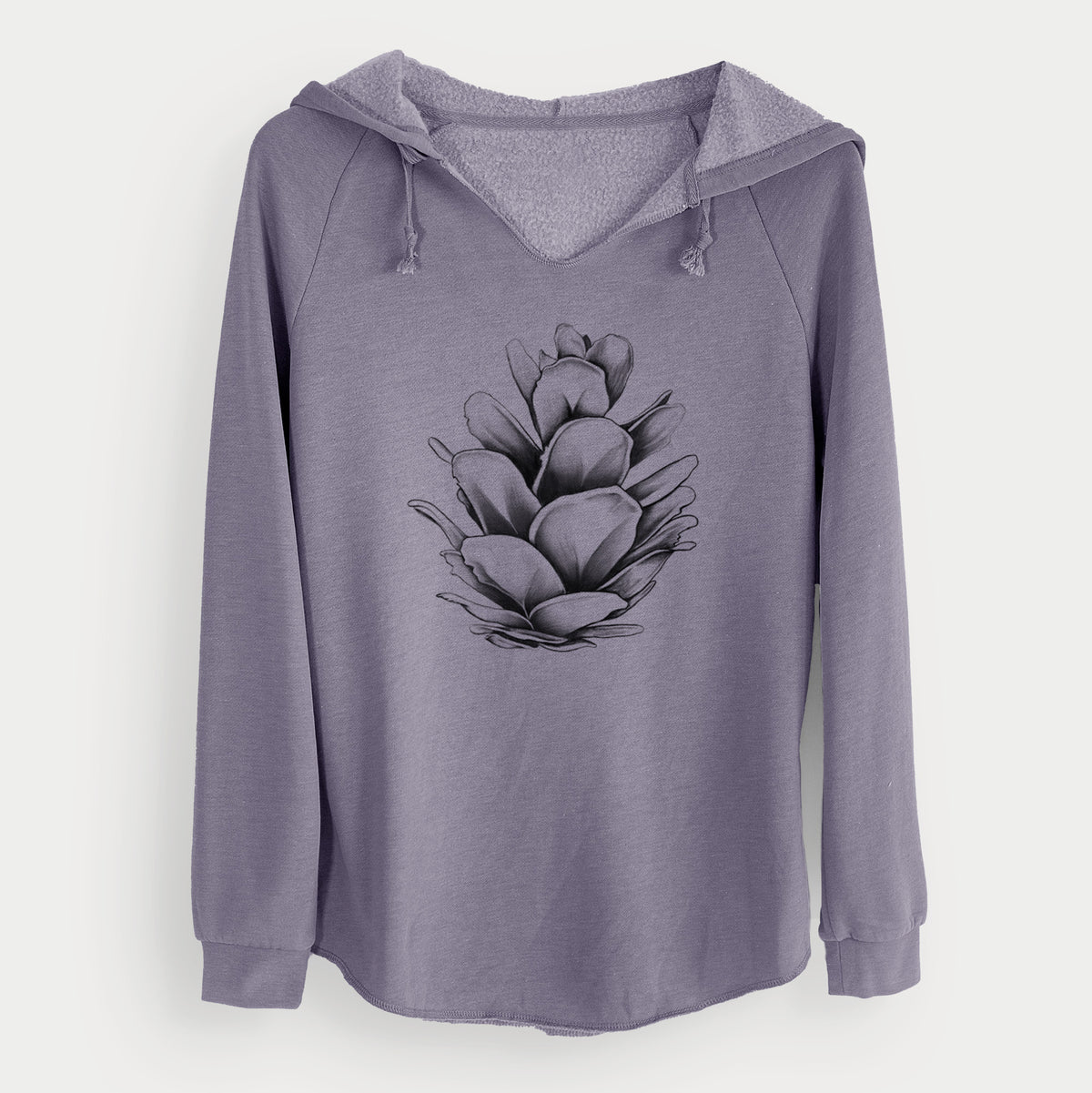 Tsuga heterophylla - Western Hemlock Pine Cone - Cali Wave Hooded Sweatshirt