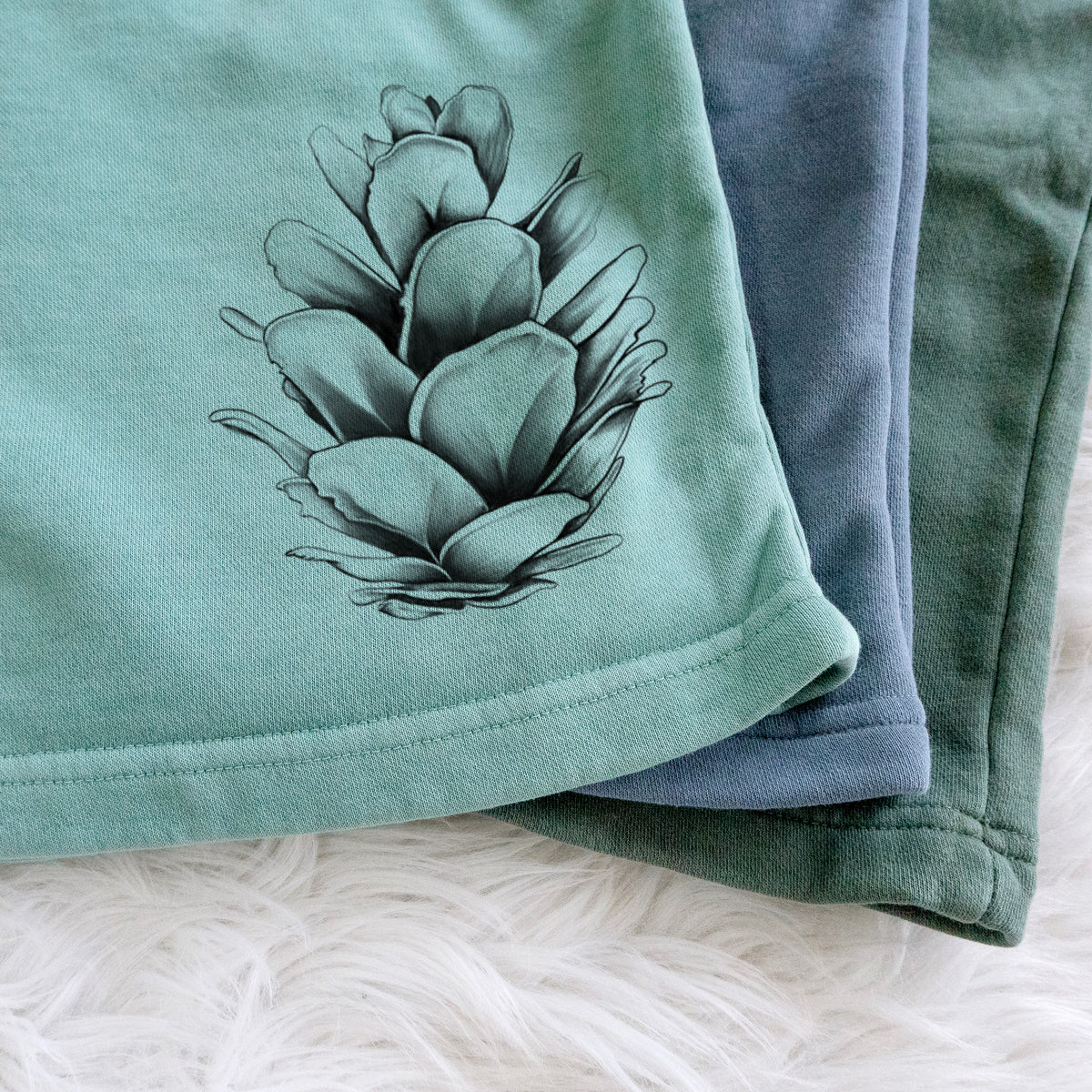 Tsuga heterophylla - Western Hemlock Pine Cone - Unisex Pigment Dyed Shorts