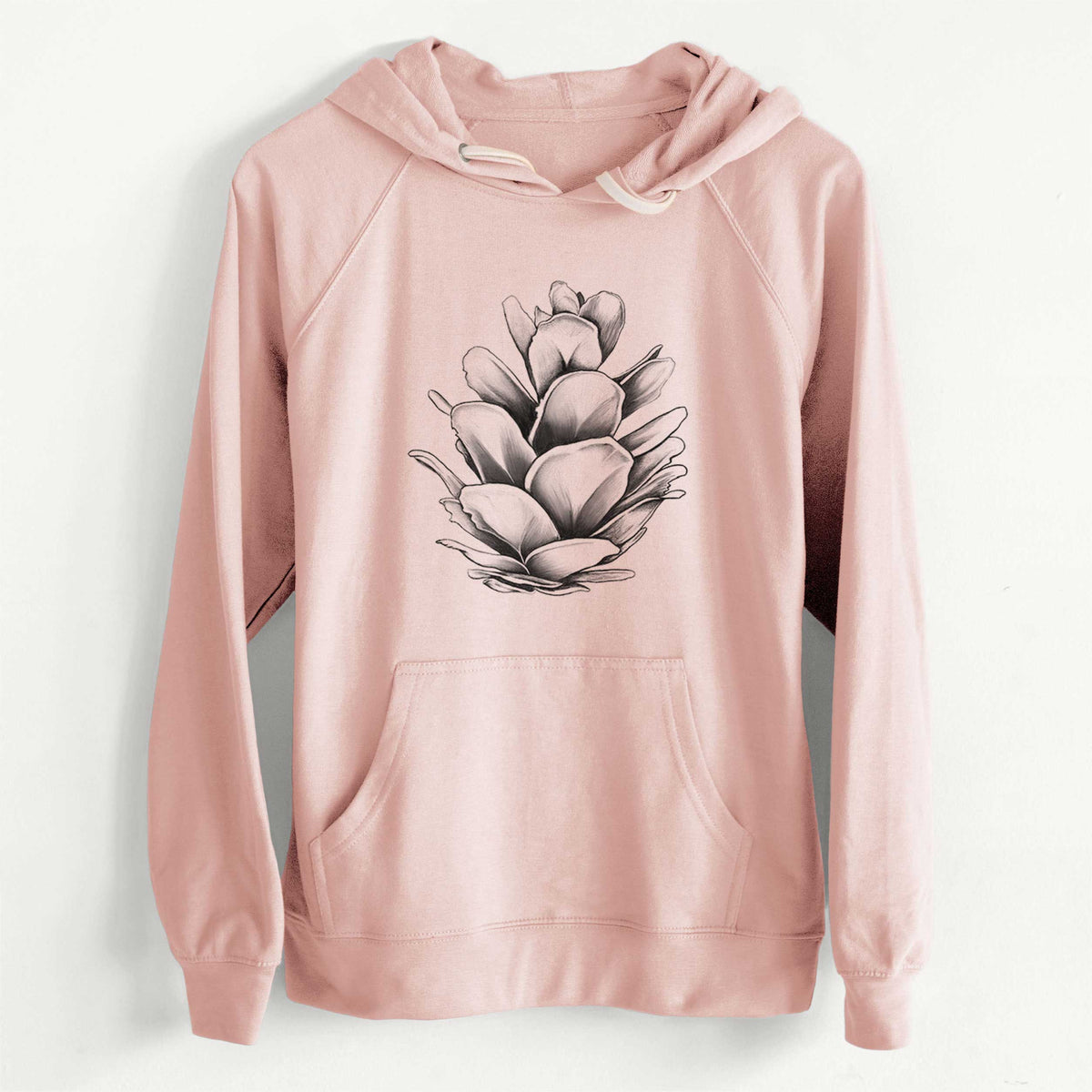 CLEARANCE - Tsuga heterophylla - Western Hemlock Pine Cone  - Unisex Slim Fit Loopback Terry Hoodie