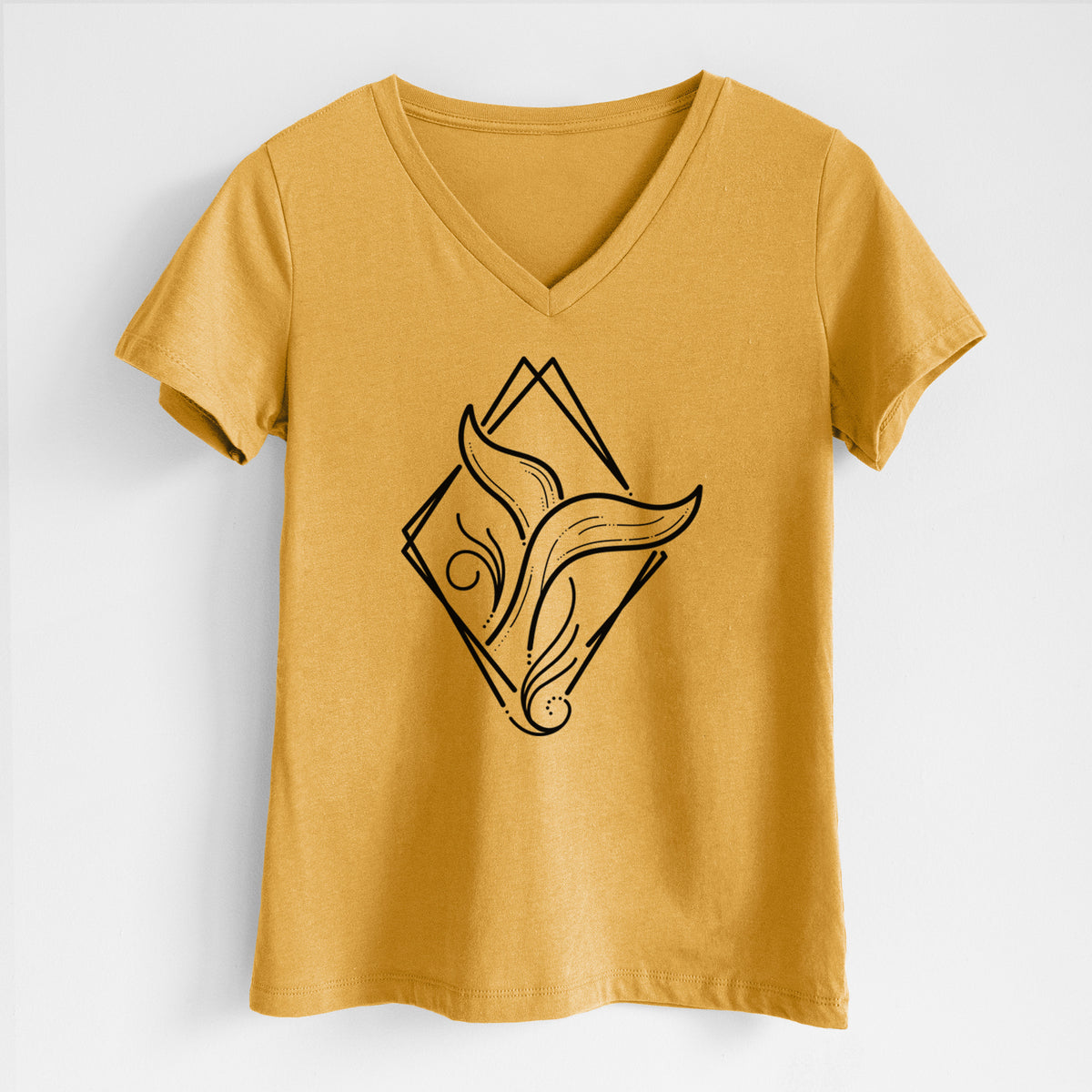 Whale Diamond - Women&#39;s Lightweight Relaxed Fit 100% Cotton V-neck