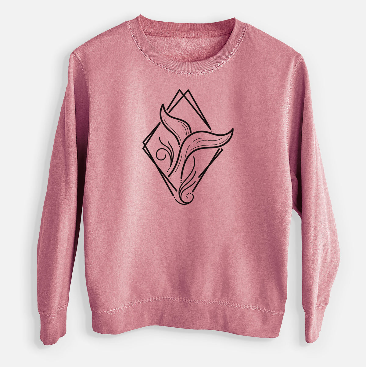 Whale Diamond - Youth Lightweight Crewneck Sweatshirt