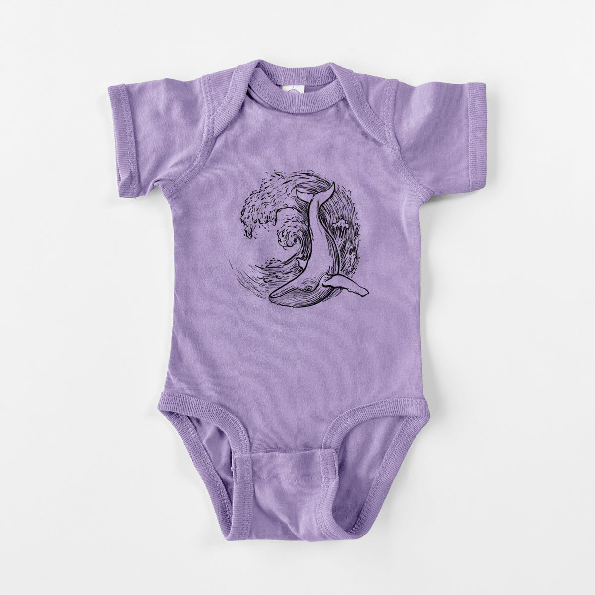 Whale Wave - Baby Fine Jersey Bodysuit