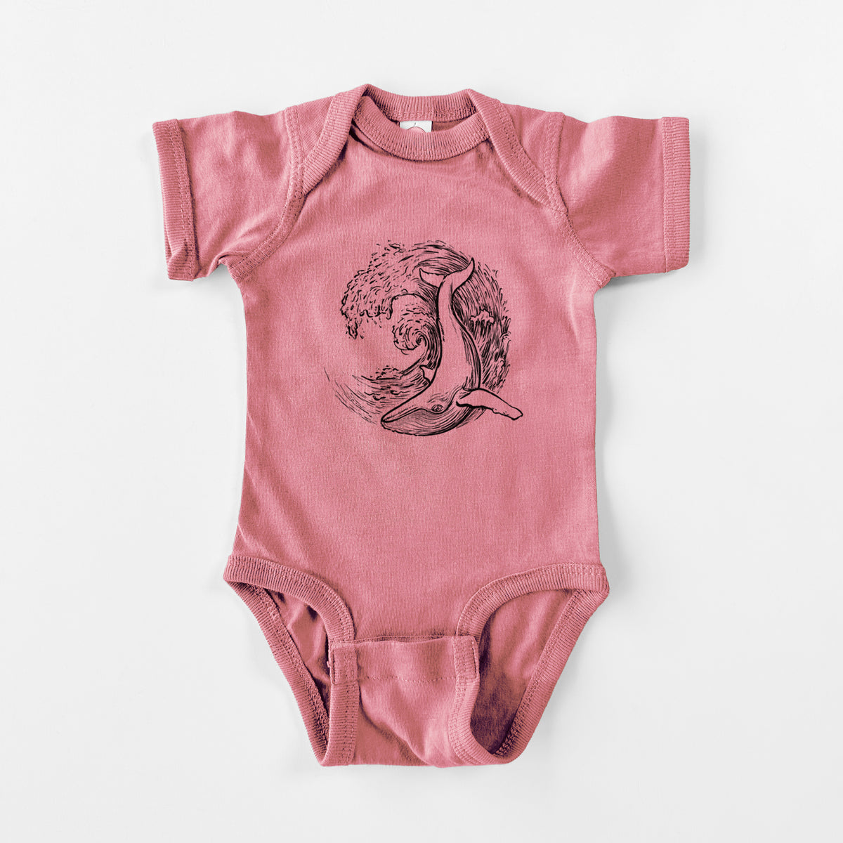 Whale Wave - Baby Fine Jersey Bodysuit