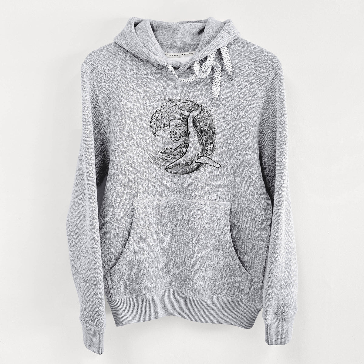 Whale Wave - Knit Hoodie