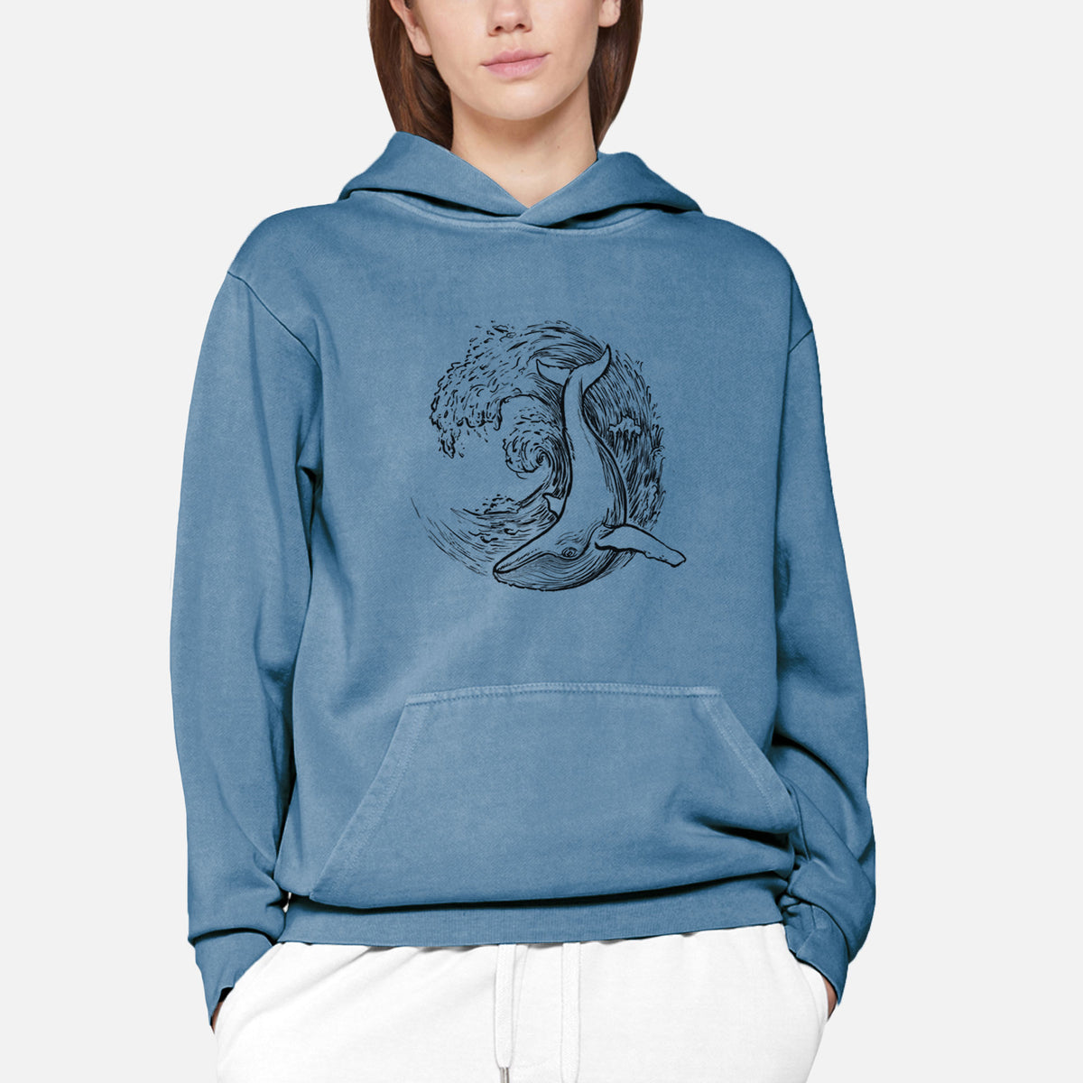 Whale Wave  - Urban Heavyweight Hoodie