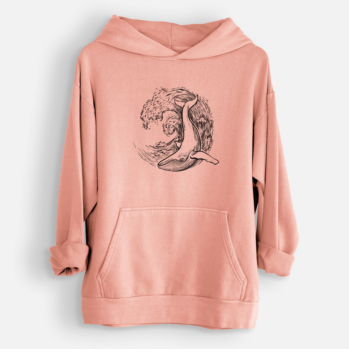 Whale Wave  - Urban Heavyweight Hoodie