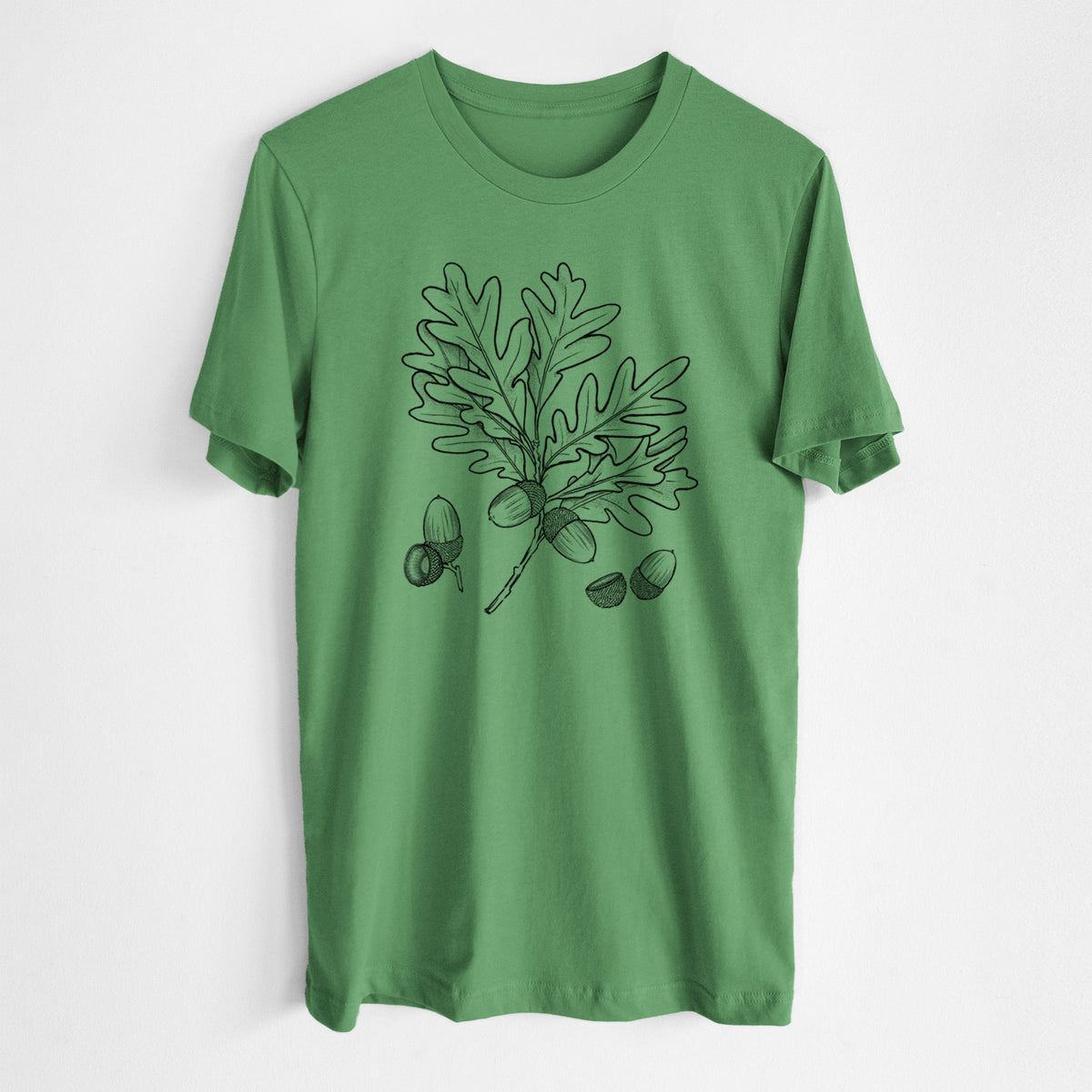 White Oak Branch with Acorns - Quercus alba - Lightweight 100% Cotton Unisex Crewneck