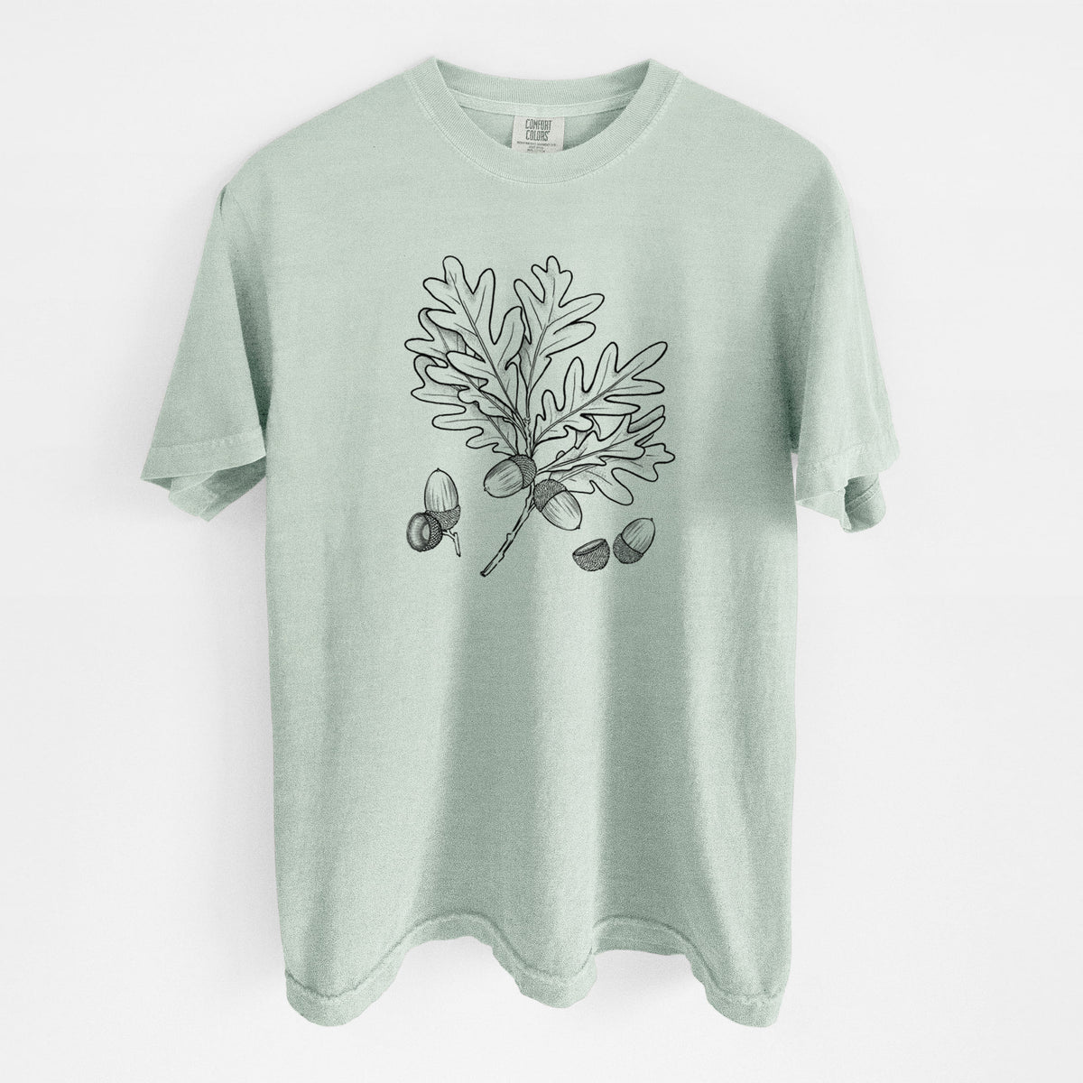 White Oak Branch with Acorns - Quercus alba - Unisex Comfort Colors Garment-Dyed Heavyweight T-shirt