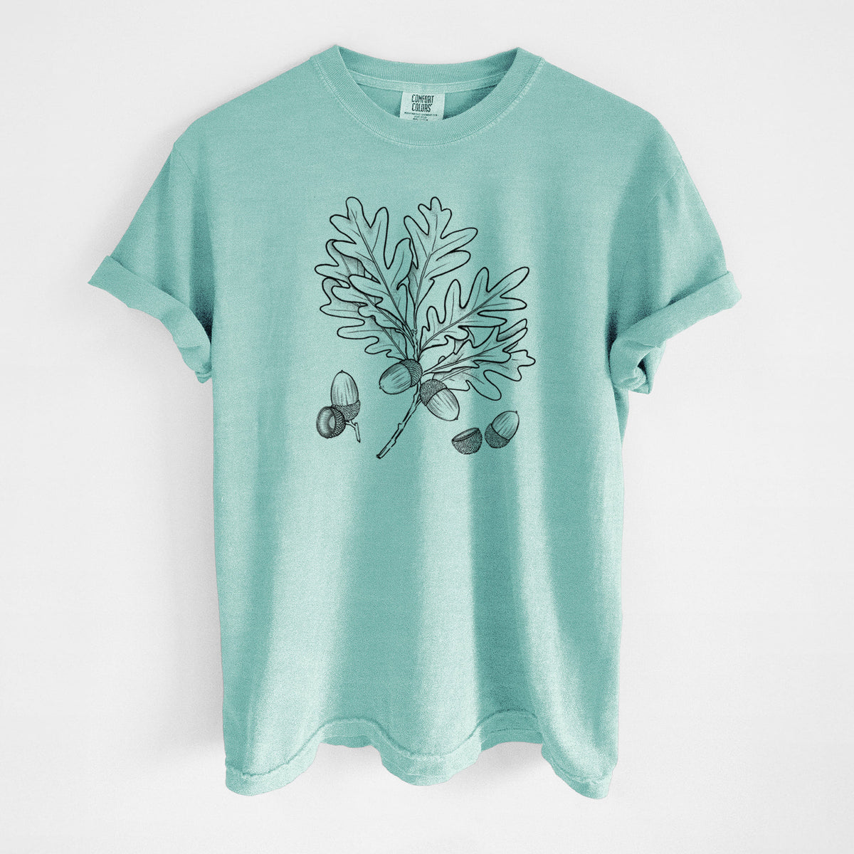 White Oak Branch with Acorns - Quercus alba - Unisex Comfort Colors Garment-Dyed Heavyweight T-shirt