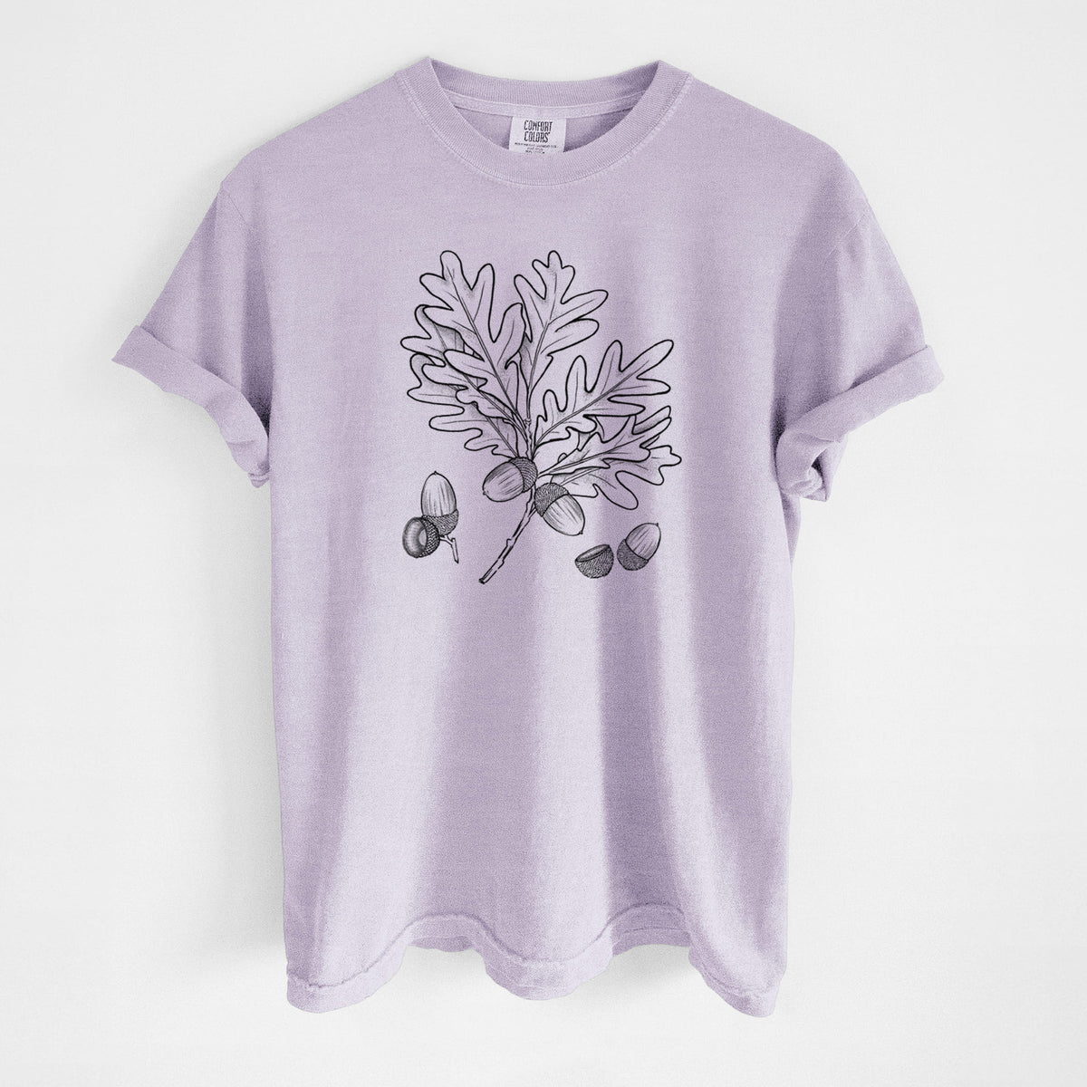 White Oak Branch with Acorns - Quercus alba - Unisex Comfort Colors Garment-Dyed Heavyweight T-shirt