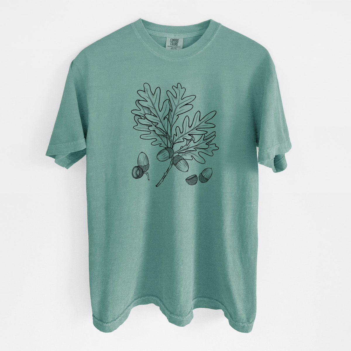 White Oak Branch with Acorns - Quercus alba - Unisex Comfort Colors Garment-Dyed Heavyweight T-shirt