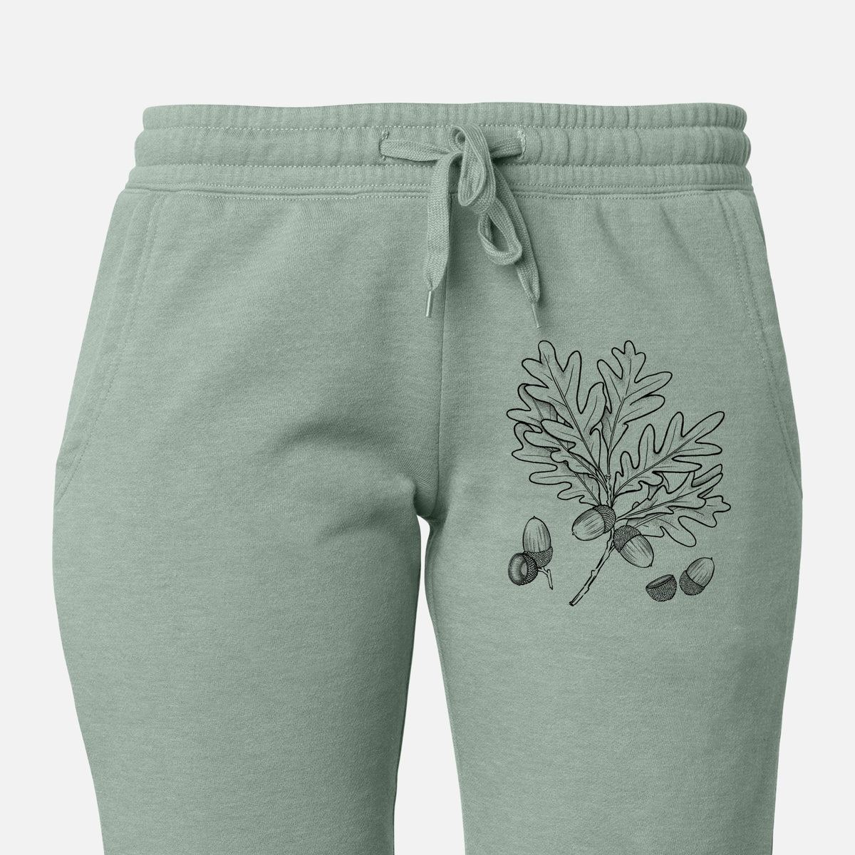 White Oak Branch with Acorns - Quercus alba - Women's Cali Wave Jogger Sweatpants