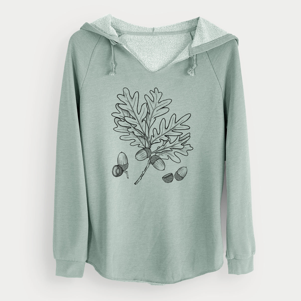 White Oak Branch with Acorns - Quercus alba - Cali Wave Hooded Sweatshirt