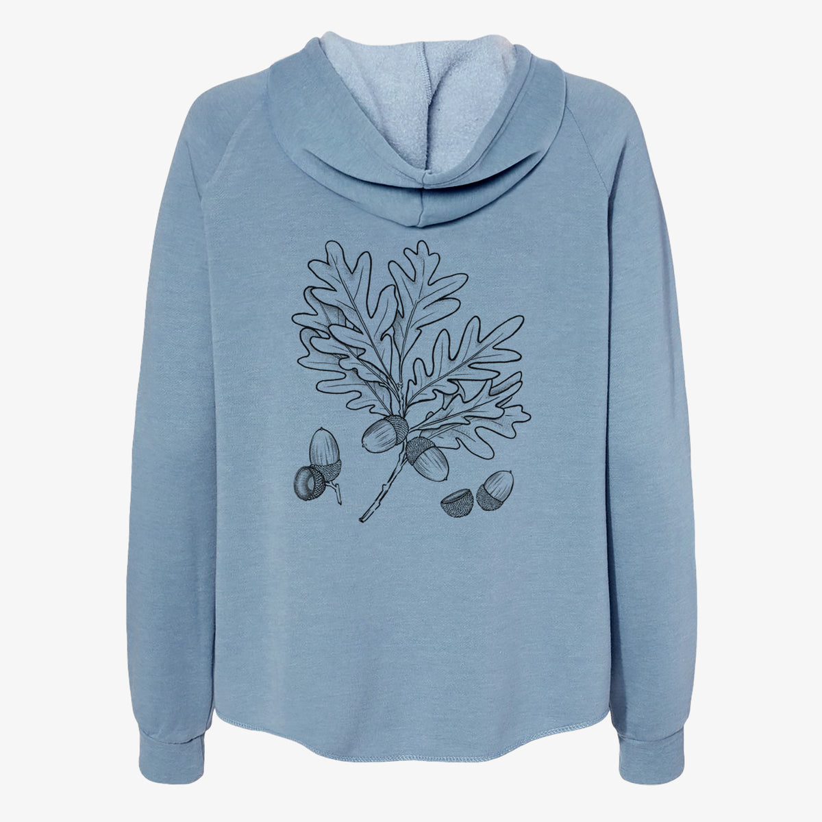 White Oak Branch with Acorns - Quercus alba - Women's Cali Wave Zip-Up Sweatshirt