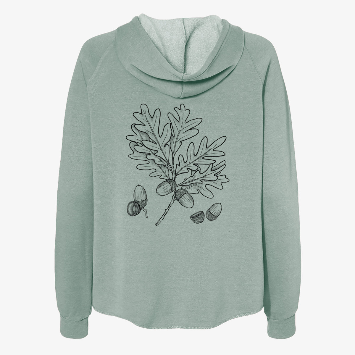White Oak Branch with Acorns - Quercus alba - Women's Cali Wave Zip-Up Sweatshirt