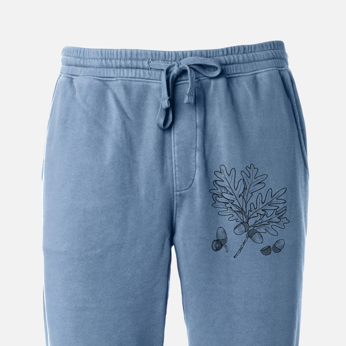 White Oak Branch with Acorns - Quercus alba - Unisex Pigment Dyed Sweatpants