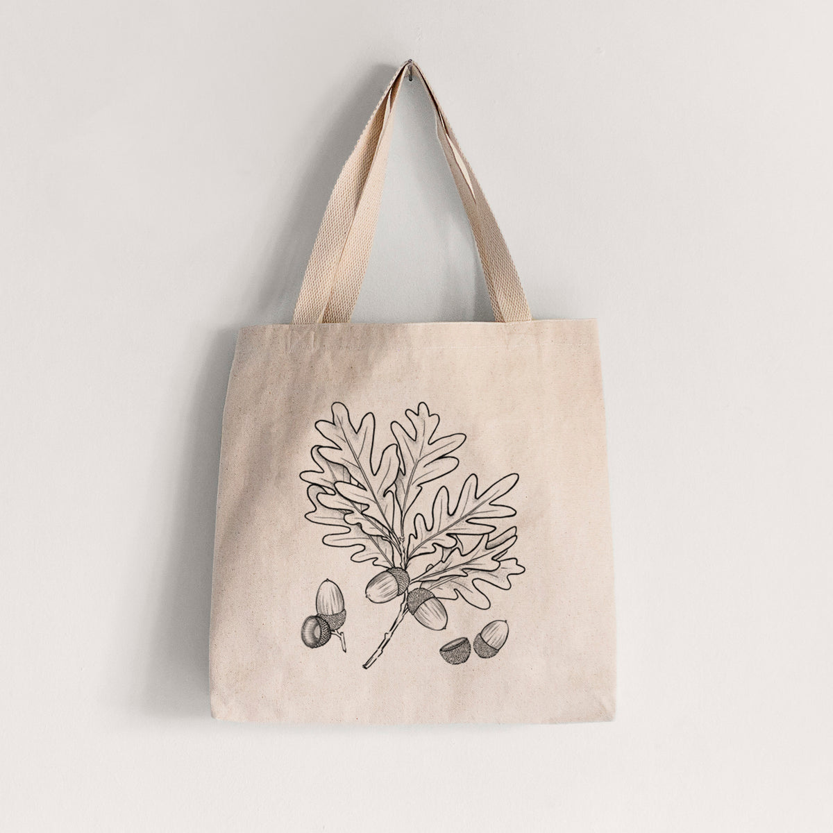 White Oak Branch with Acorns - Quercus alba - Tote Bag